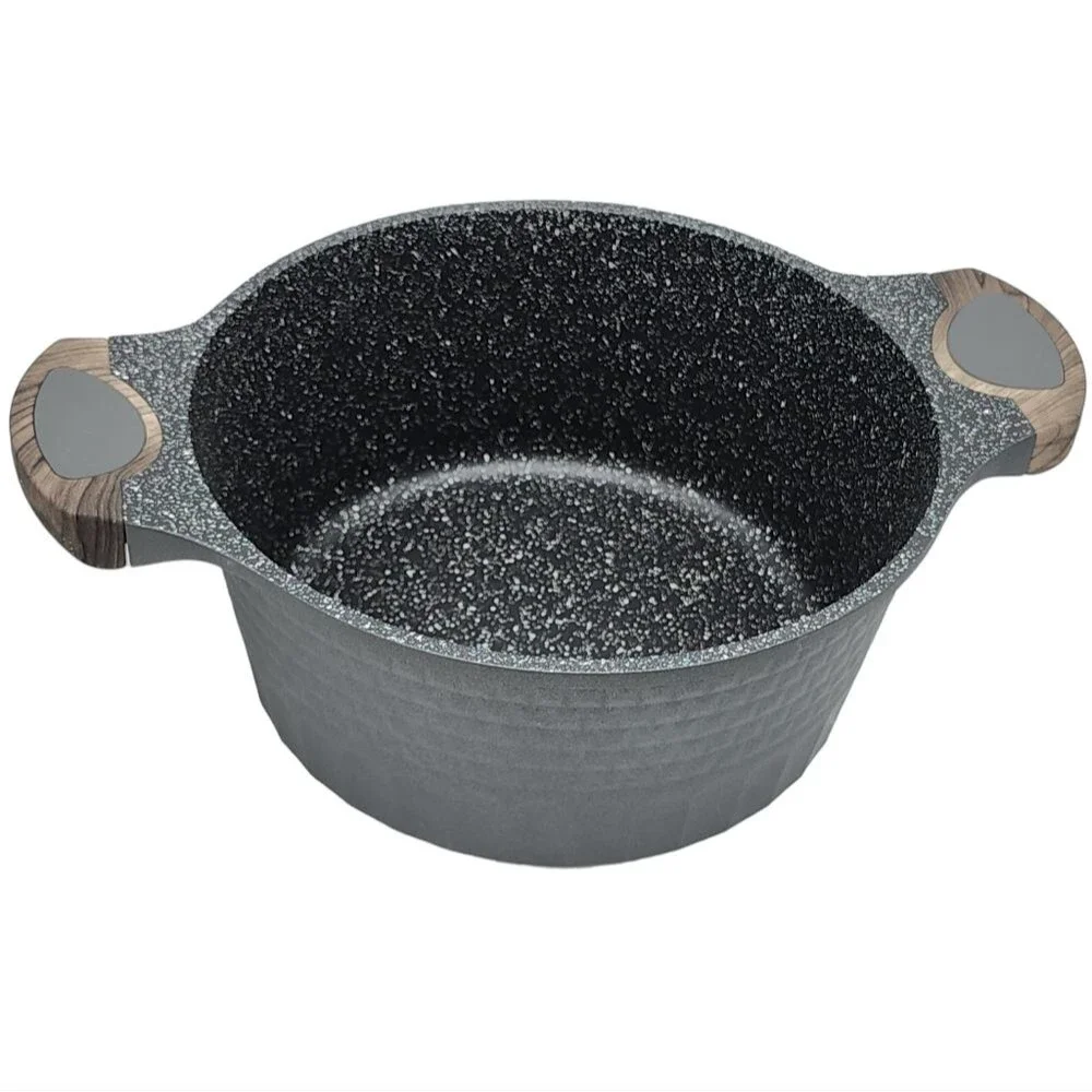 D&W Premium Cookware 9.5in Stock Pot‎ Casserole with Lid Nonstick 4.5QT Charcoal